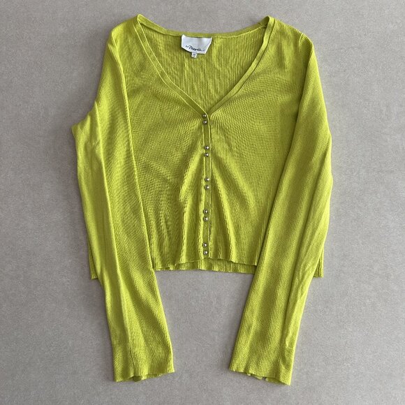 3.1 Phillip Lim Picot Stitch Cotton Wool Cardigan ALT ASO True Beauty - Picture 5 of 11